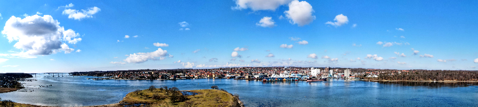 Panorama dronefoto - Svendborgsund