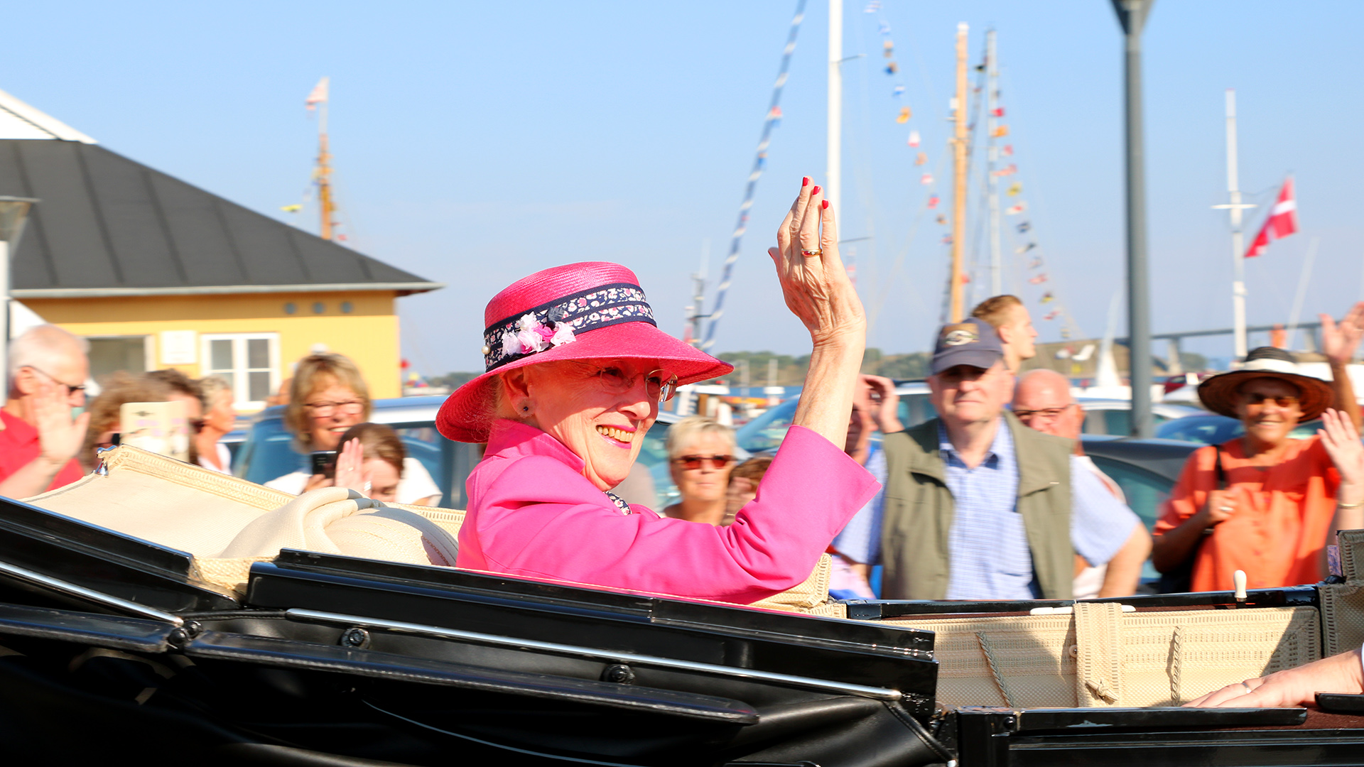 Reportagefoto - Dronning Margrethe besøger Rudkøbing på Langeland
