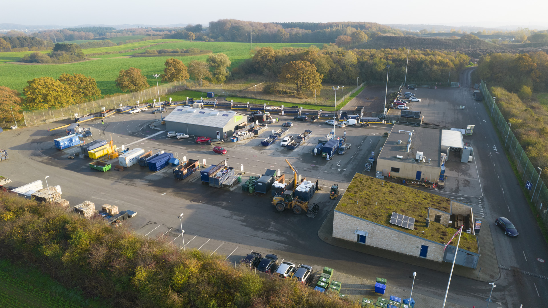 Dronefoto - Genbrugsstation Svendborg N