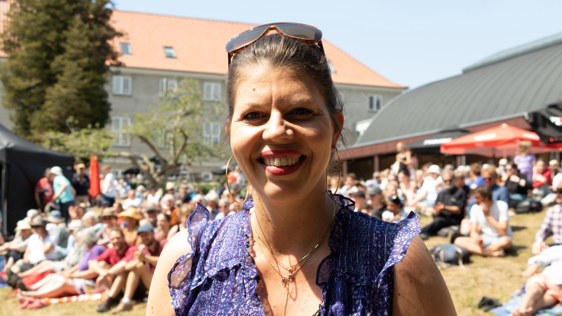 Franciska Rosenkilde ved Demokrati Festival i Ollerup