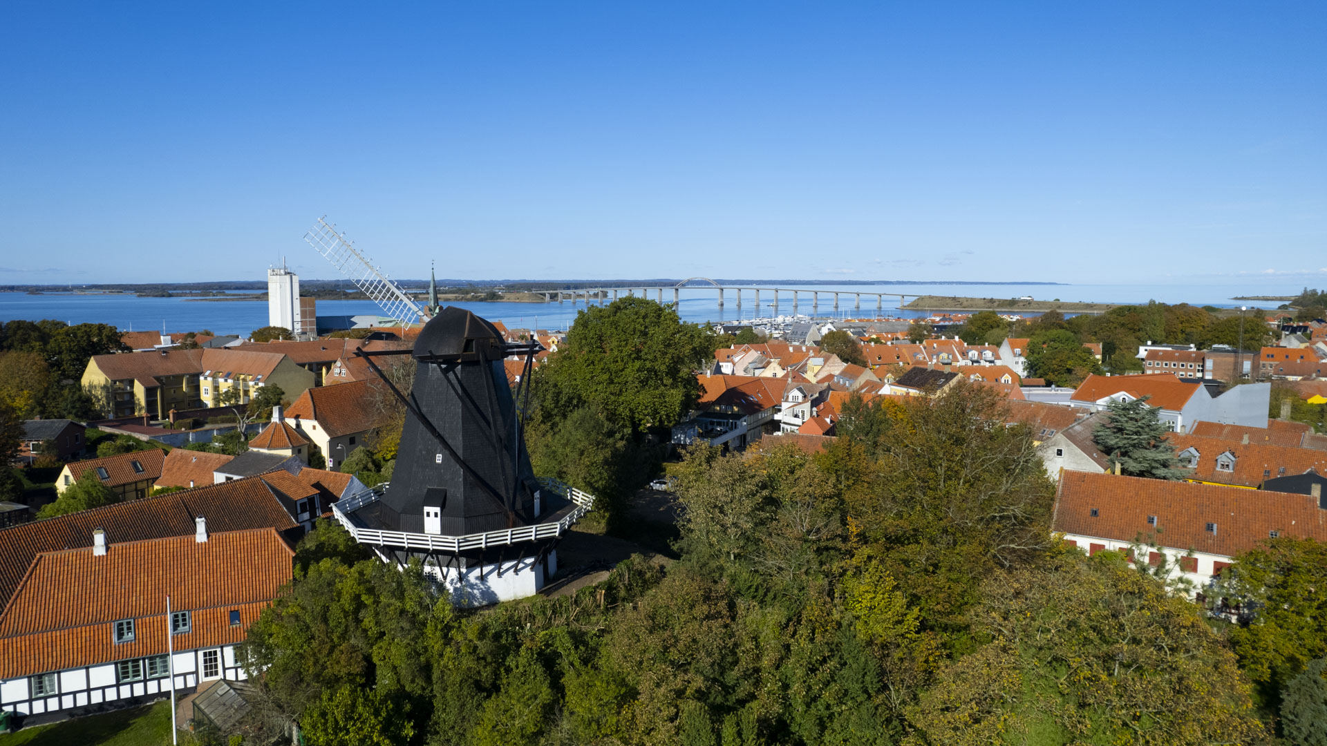 Drone fotograf i Svendborg - Rudkøbing Bymølle på Langeland