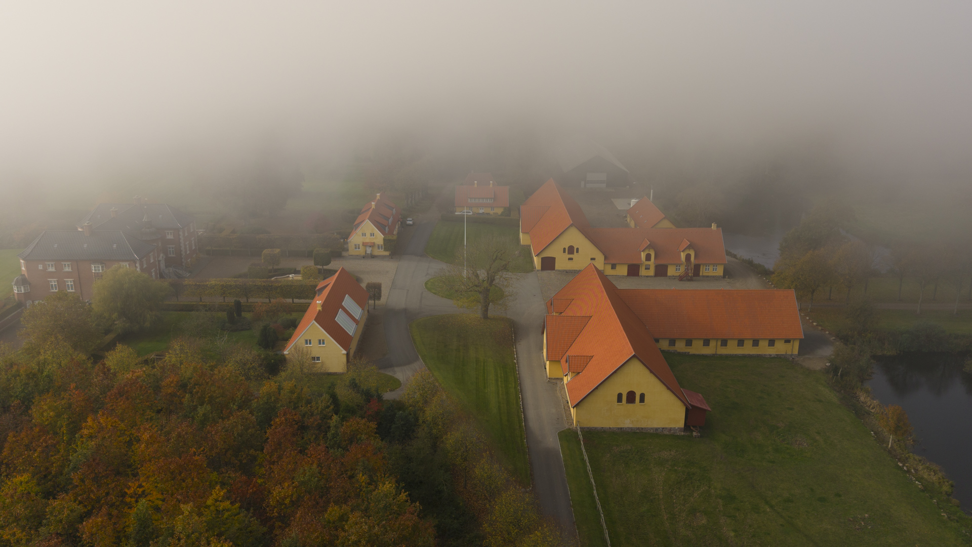 Drone fotograf i Svendborg - Lehnskov Gods i Rantzausminde