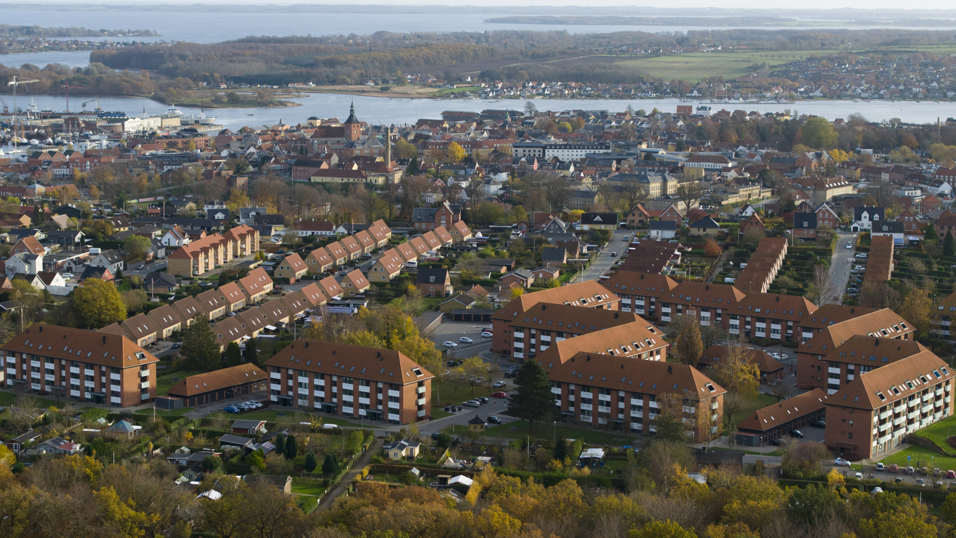 Drone fotograf i Svendborg - Svendborg By mod syd